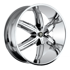 DUB 18X8.5 DRONE 6 (6X135/6X139.7) ET+25 CB87.1 CHROME WHEEL AND TYRE PACKAGE