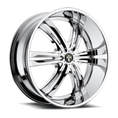 DUB 18X8 PHASE 5 (5X112) ET+40 CB72.65 CHROME WHEEL AND TYRE PACKAGE