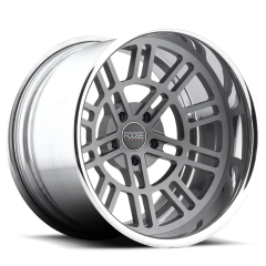 FOOSE 17X8 SHELBY (5X139.7) ET+19 CB87.1 TEXTURED GREY/POLISHED LIP WHEEL AND TYRE PACKAGE