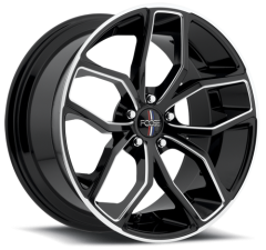 FOOSE 18X8 OUTCAST (5X114.3) ET+40 CB72.6 GLOSS BLACK/MILLED WHEEL AND TYRE PACKAGE