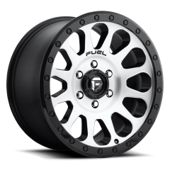 FUEL 17X8.5 VECTOR (6X139.7) ET+07 CB108.1 BLACK/BRUSHED FACE WHEEL AND TYRE PACKAGE