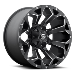 FUEL 20X9 ASSAULT (6X135/6X139.7) ET+20 CB106.4 GLOSS BLACK/MILLED EDGE WHEEL AND TYRE PACKAGE