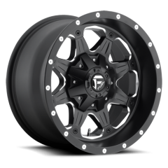 FUEL 18X9 BOOST (6X114.3/6X127) ET+14 CB78.1 MATTE BLACK/MILLED EDGES WHEEL AND TYRE PACKAGE