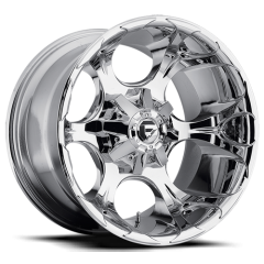 FUEL 17X9 DUNE (6X139.7) ET-12 CB106.4 CHROME WHEEL AND TYRE PACKAGE