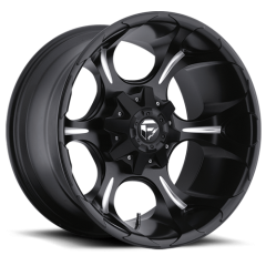 FUEL 20X12 DUNE (5X150) ET-44 CB110.1 GLOSS BLACK/MACHINED FACE WHEEL AND TYRE PACKAGE