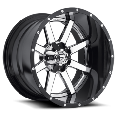 FUEL 20X10 MAVERICK 2 PCE (6X135/6X139.7) ET-19 CB106.4 CHROME CENTRE / GLOSS BLACK LIP