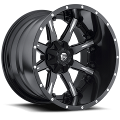 FUEL 20X9 NUTZ (6X139.7) ET+20 CB108 MATTE BLACK/MILLED EDGES WHEEL AND TYRE PACKAGE