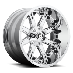 FUEL 20X9 NUTZ (6X139.7) ET+14 CB106.25 CHROME/BLACK BOLTS WHEEL AND TYRE PACKAGE