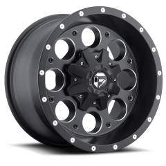 FUEL 18X9 REVOLVER (BLANK) ET-12 CB78.1 MATTE BLACK/MILLED EDGES WHEEL AND TYRE PACKAGE