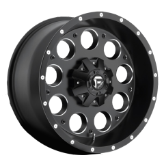FUEL 20X10 REVOLVER (5X150) ET-12 CB110.3 MATTE BLACK/MILLED EDGES WHEEL AND TYRE PACKAGE