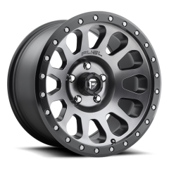 FUEL 17X8.5 VECTOR (6X139.7) ET+07 EB108.1 MATTE GUNMETAL/BLACK RING WHEEL AND TYRE PACKAGE