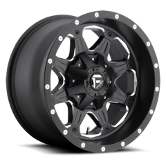 FUEL 17X9 BOOST (5X150) ET+25 CB110.3 MATTE BLACK/MILLED EDGES WHEEL AND TYRE PACKAGE