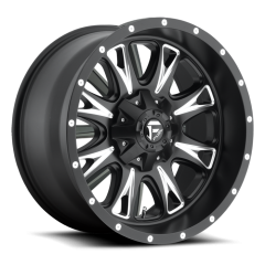 FUEL 20X9 THROTTLE (8X165.1) ET+20 CB125.2 MATTE BLACK/MILLED EDGE WHEEL AND TYRE PACKAGE