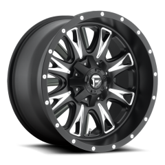 FUEL 18X9 THROTTLE (5X150/5X139.7) ET+20 CB110.3 MATTE BLACK/MILLED EDGES WHEEL AND TYRE PACKAGE