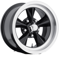 US MAGS 17X7 STANDARD (5X120.65) ET+1 CB72.65 BLACK TEXTURED/POLISHED LIP WHEEL AND TYRE PACKAGE