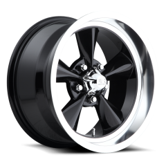 US MAGS 17X8 STANDARD (5X120.65) ET+1 CB72.65 BLACK/POLISHED LIP WHEEL AND TYRE PACKAGE
