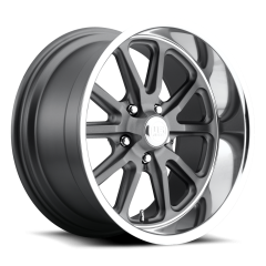 US MAGS 18X9.5 RAMBLER (5X114.3) ET+01 CB72.6 TEXTURED GREY / POLISHED LIP
