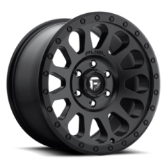FUEL 18X9 VECTOR (6X139.7) ET+20 CB108.1 MATTE BLACK/BLACK RING WHEEL AND TYRE PACKAGE